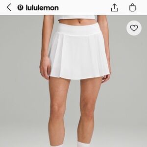 Lululemon Side Pleat High Rise Tennis Skirt